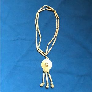 Vintage bamboo and brass necklace